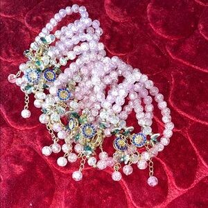 Elegant Pink Beaded Bracelet #6